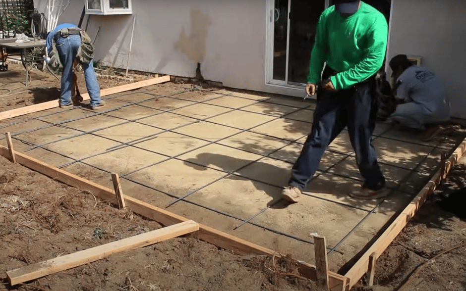 Forming a new concrete slab