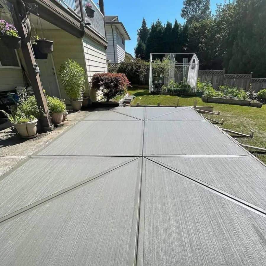 While we excel in driveway construction, we're also experts in decorative concrete patio construction.