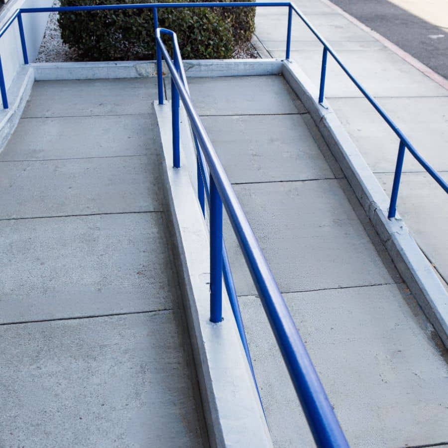 While we take pride in the aesthetic appeal and ADA compliance of our concrete ramps, we understand that durability is of paramount importance, particularly for high-traffic commercial ramps.